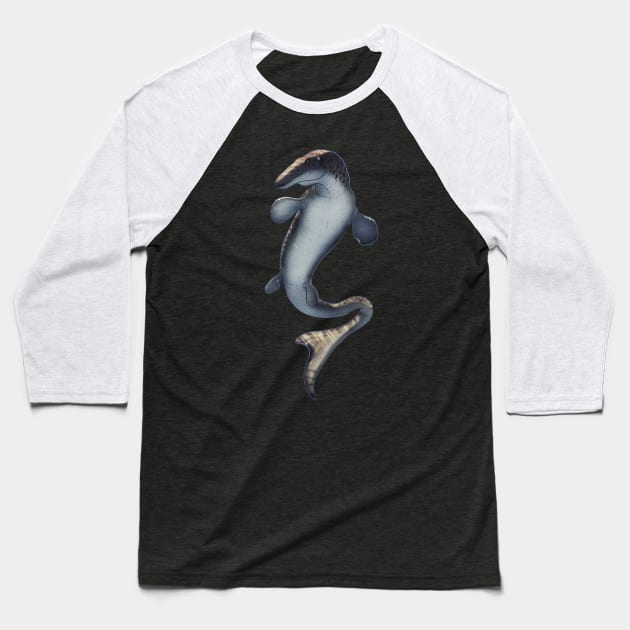 Mosasaurus Baseball T-Shirt by thek560